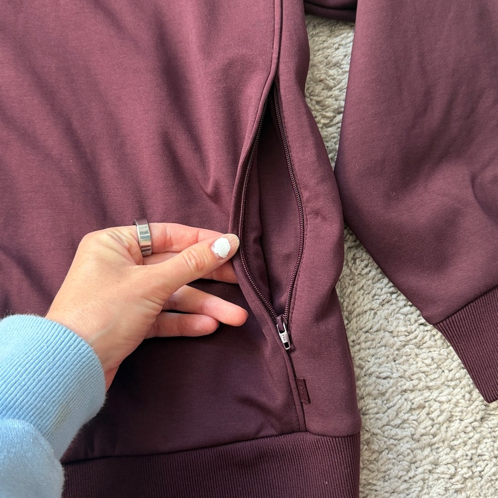 Skims Matte Tricot Oversized Track Jacket - Picture 6 of 8